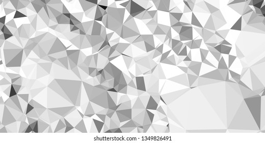 Horizontal mosaic banner. Design element for websites and books headers. Low polygonal texture.