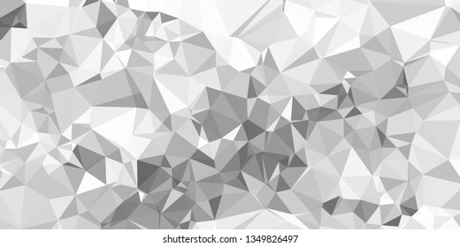Horizontal mosaic banner. Design element for websites and books headers. Low polygonal texture.