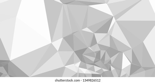 Horizontal mosaic banner. Design element for websites and books headers. Low polygonal texture.