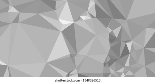Horizontal mosaic banner. Design element for websites and books headers. Low polygonal texture.