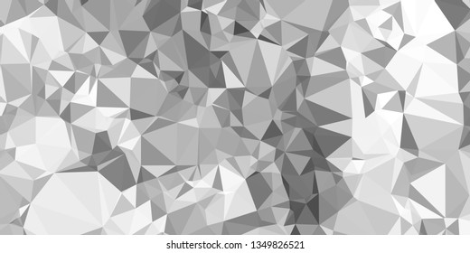 Horizontal mosaic banner. Design element for websites and books headers. Low polygonal texture.