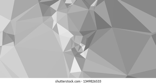 Horizontal mosaic banner. Design element for websites and books headers. Low polygonal texture.
