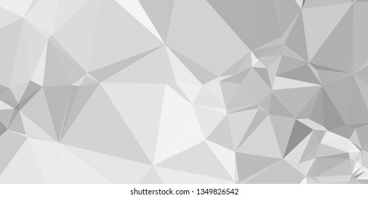 Horizontal mosaic banner. Design element for websites and books headers. Low polygonal texture.