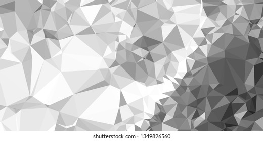 Horizontal mosaic banner. Design element for websites and books headers. Low polygonal texture.