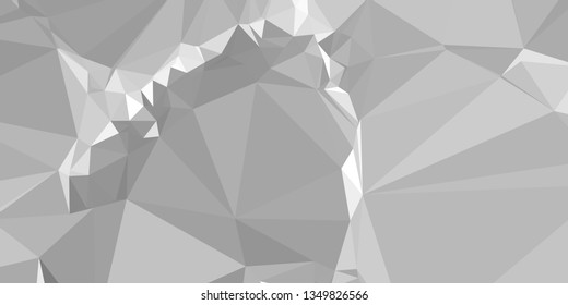 Horizontal mosaic banner. Design element for websites and books headers. Low polygonal texture.
