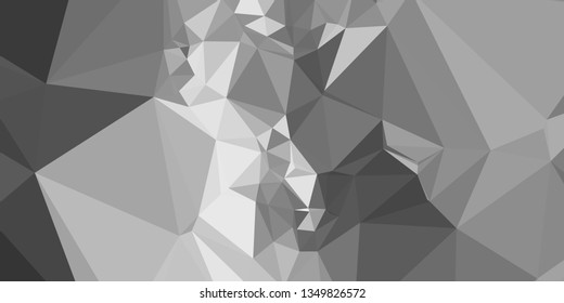 Horizontal mosaic banner. Design element for websites and books headers. Low polygonal texture.