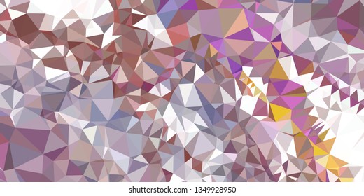 Horizontal mosaic banner. Design element for websites and books headers. Low polygonal texture.