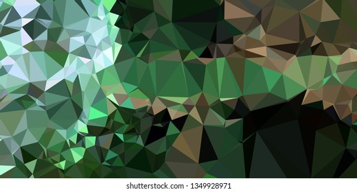 Horizontal mosaic banner. Design element for websites and books headers. Low polygonal texture.
