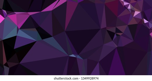 Horizontal mosaic banner. Design element for websites and books headers. Low polygonal texture.
