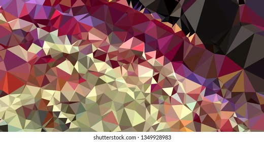 Horizontal mosaic banner. Design element for websites and books headers. Low polygonal texture.