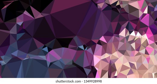 Horizontal mosaic banner. Design element for websites and books headers. Low polygonal texture.