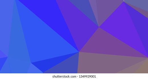 Horizontal mosaic banner. Design element for websites and books headers. Low polygonal texture.