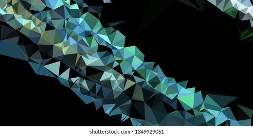 Horizontal mosaic banner. Design element for websites and books headers. Low polygonal texture.