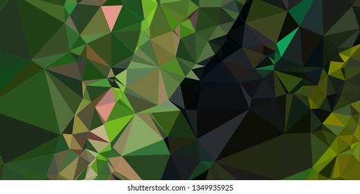 Horizontal mosaic banner. Design element for websites and books headers. Low polygonal texture. 