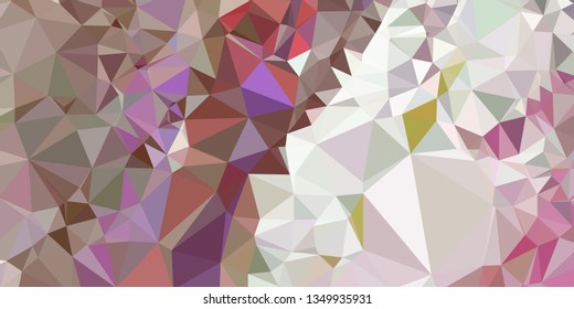 Horizontal mosaic banner. Design element for websites and books headers. Low polygonal texture. 