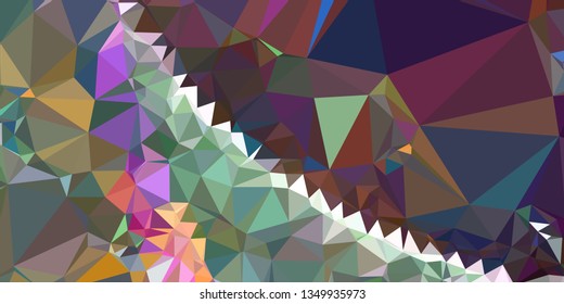 Horizontal mosaic banner. Design element for websites and books headers. Low polygonal texture. 