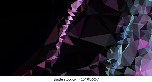 Horizontal mosaic banner. Design element for websites and books headers. Low polygonal texture. 