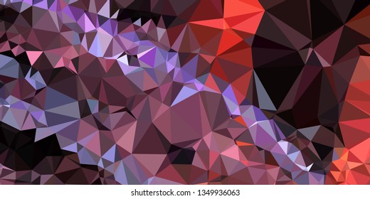 Horizontal mosaic banner. Design element for websites and books headers. Low polygonal texture. 