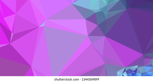 Horizontal mosaic banner. Low polygonal texture.