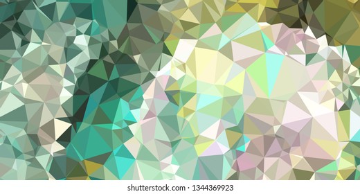 Horizontal mosaic banner. Low polygonal texture.