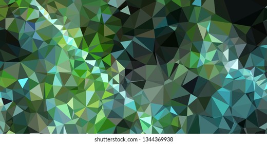 Horizontal mosaic banner. Low polygonal texture.