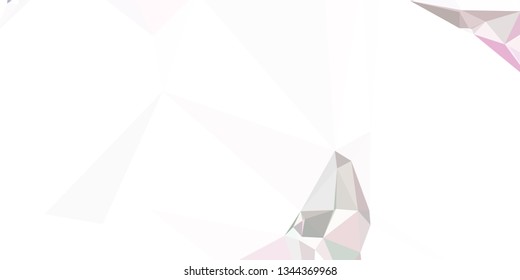 Horizontal mosaic banner. Low polygonal texture.