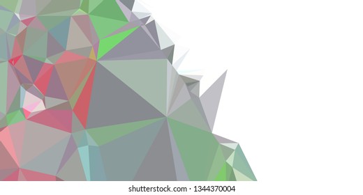 Horizontal mosaic banner. Low polygonal texture.