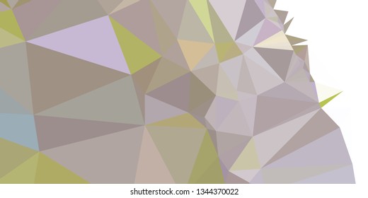 Horizontal mosaic banner. Low polygonal texture.