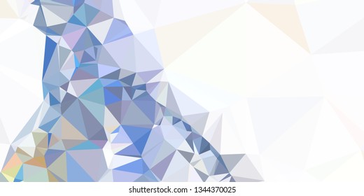 Horizontal mosaic banner. Low polygonal texture.