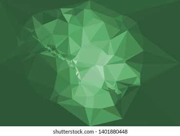 Horizontal mosaic banner. Low polygonal texture