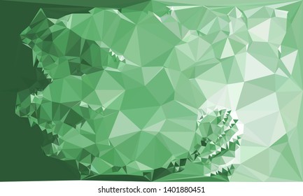 Horizontal mosaic banner. Low polygonal texture