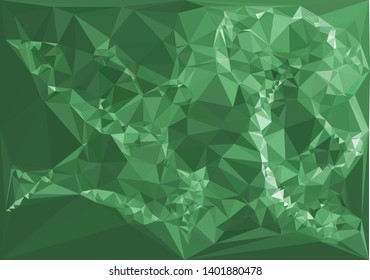 Horizontal mosaic banner. Low polygonal texture