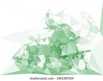 Horizontal mosaic banner. Low polygonal texture