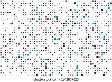 Horizontal Mosaic pattern with small and large squares. with abstract Colorful quarter background. Design elements for web banners, posters, cards. vector illustration.