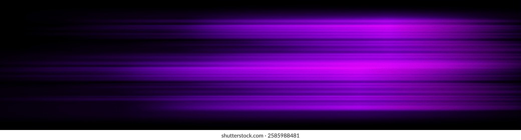 Horizontal motion blur with warm purple hues on a dark background. The glowing streaks sense of speed, energy, and futuristic motion