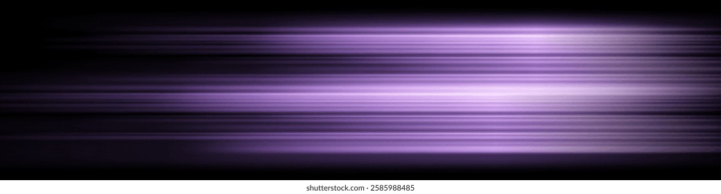 Horizontal motion blur with warm purple hues on a dark background. The glowing streaks sense of speed, energy, and futuristic motion