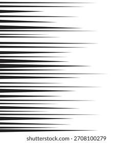 Horizontal Motion Speed Lines Background Vector for Fast Movement, Racing Effects, and Dynamic Energy Flow