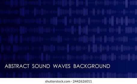 Horizontal musical wave abstract background with radio waveform, cover, site presentation in HD format. UI template layout for web design of internet products. Vector banner