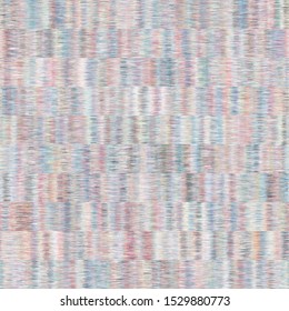 Horizontal muted color spliced stripes.  Ikat seamless repeat vector pattern swatch.