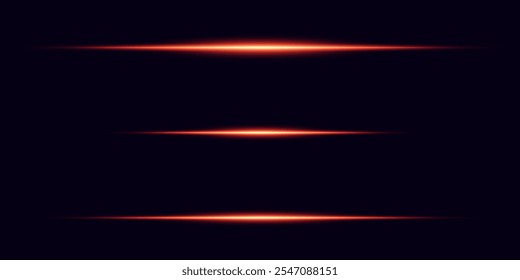 Efeitos de néon horizontais, luz de raio laser e flash.