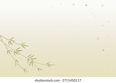 Fondo Horizontal del año Nuevo con la silueta de bambú y el degradado de Washi