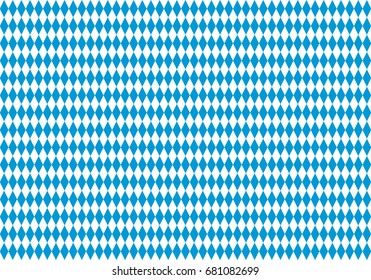 Horizontal Oktoberfest Background - Vector Seamless Bavarian Flag Pattern