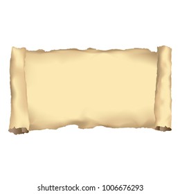 Horizontal old scroll paper with space for your text. Vector eps10