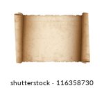 Horizontal Old Scroll paper. Vector eps10