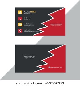 horizontal organic corporate visiting card template