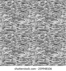 Horizontal orientation line-based seamless pattern, camouflage; grayscale color