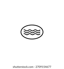 A horizontal oval containing wavy lines representing a data lake storage repository