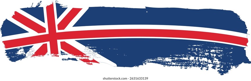 horizontal paint scratches of the british flag,vector illustration on a white background
