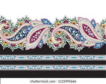 borda paisley horizontal