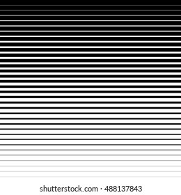 Horizontal Parallel Black Stripes On A White Background.  Vector Illustration EPS10. Halftone Gradient Lines.